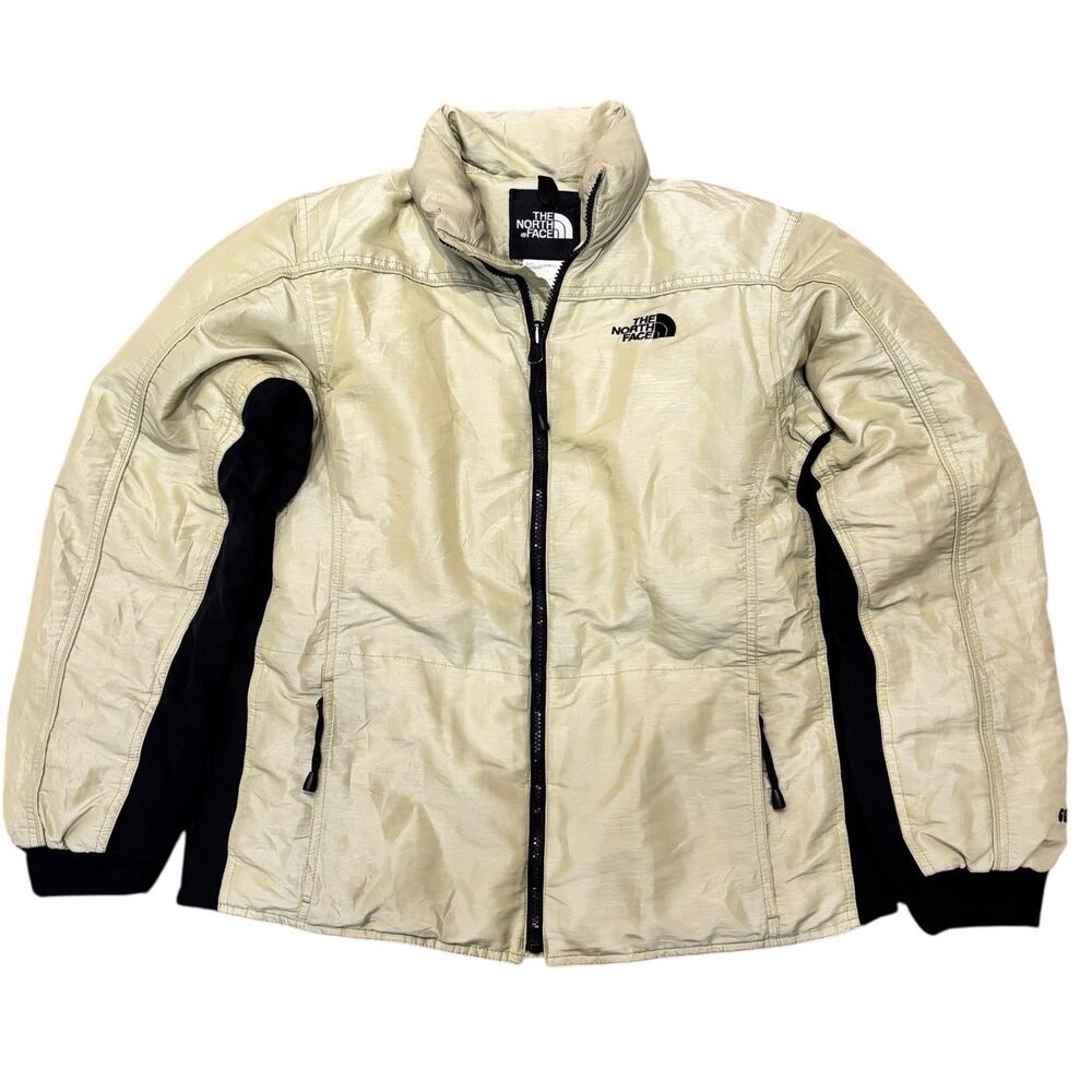 The North Face Pale Green/Black 600 Hybrid Down Jacket Women's Large Y2K Vintage
